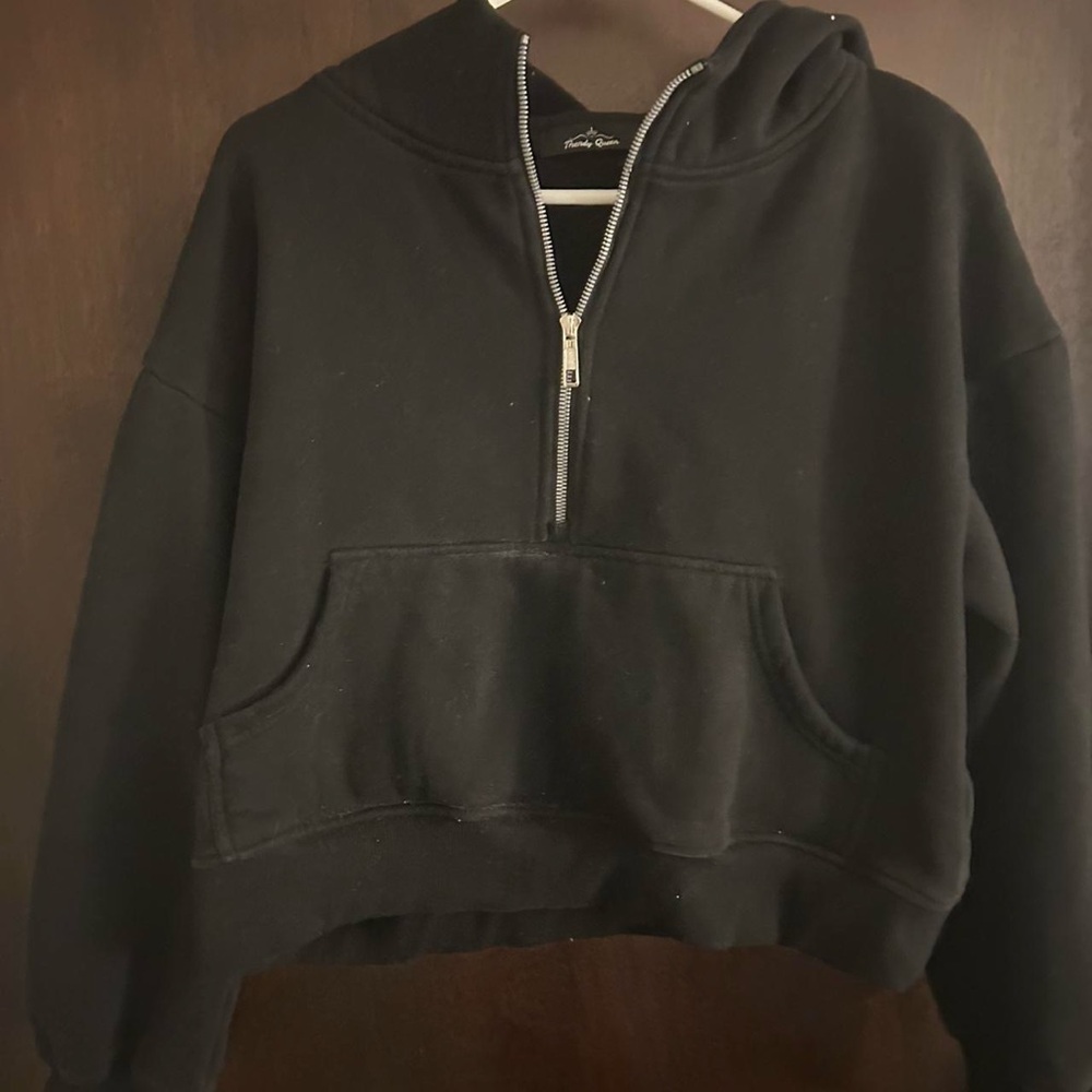Black Half-Zip Hoodie